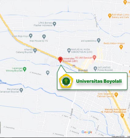 Locations and Maps Universitas Boyolali Nomor